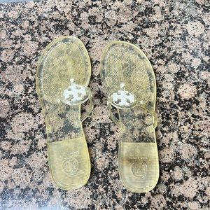 Tory Butch Mini Miller Jelly Flip Flop Clear Size 9